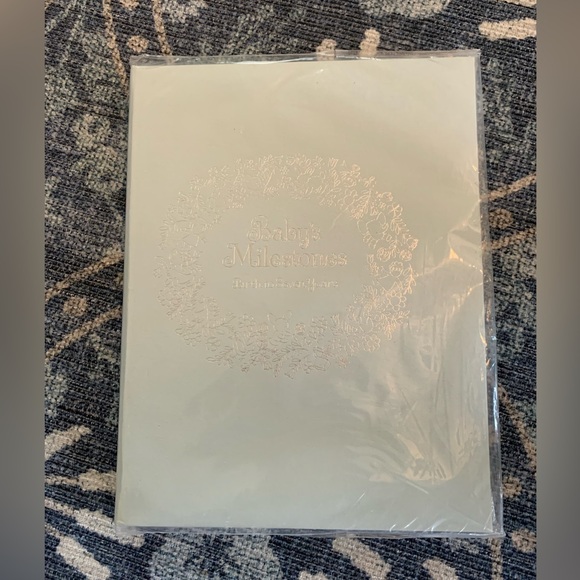 Vintage Baby Milestones book, scrapbook, light blue - Picture 2 of 14